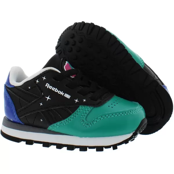 imageReebok Little Kid Classic Leather SneakerPj Masks VillainsGreenBlue