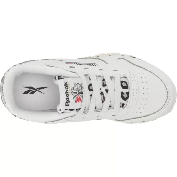 imageReebok Little Kid Classic Leather SneakerWhiteCheetah Print