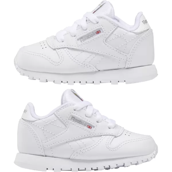 imageReebok Little Kid Classic Leather SneakerWhiteLight Grey  Usa