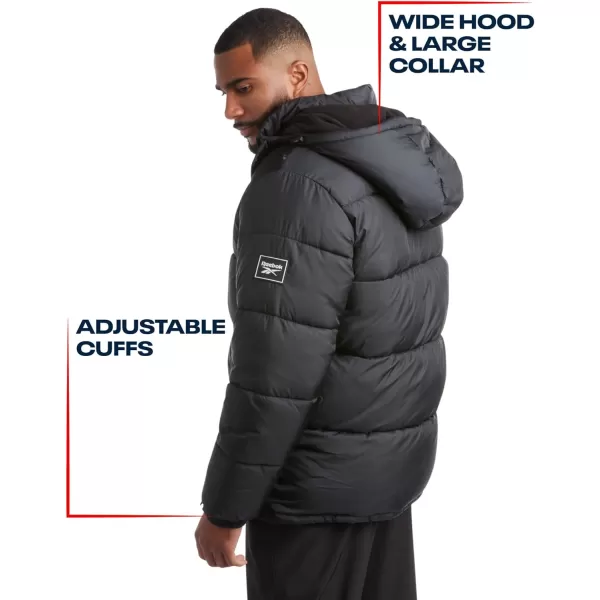 imageReebok Men Winter Jacket  Puffer Parka Coat  Heavyweight Ski Jacket for Men MXXLBlack