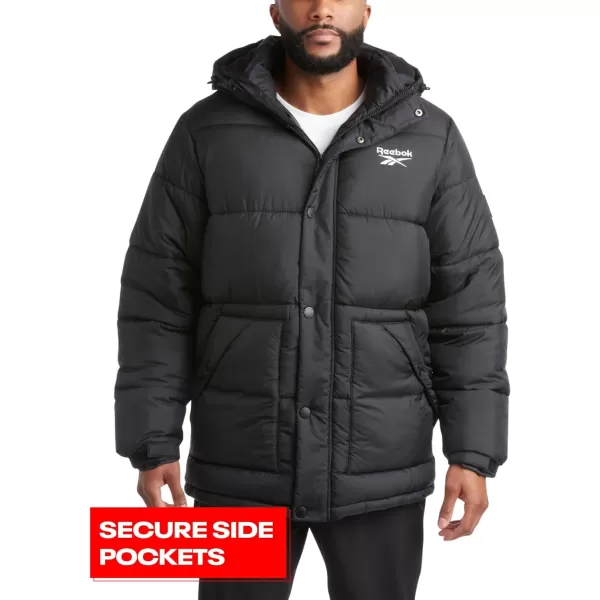 imageReebok Men Winter Jacket  Puffer Parka Coat  Heavyweight Ski Jacket for Men MXXLBlack