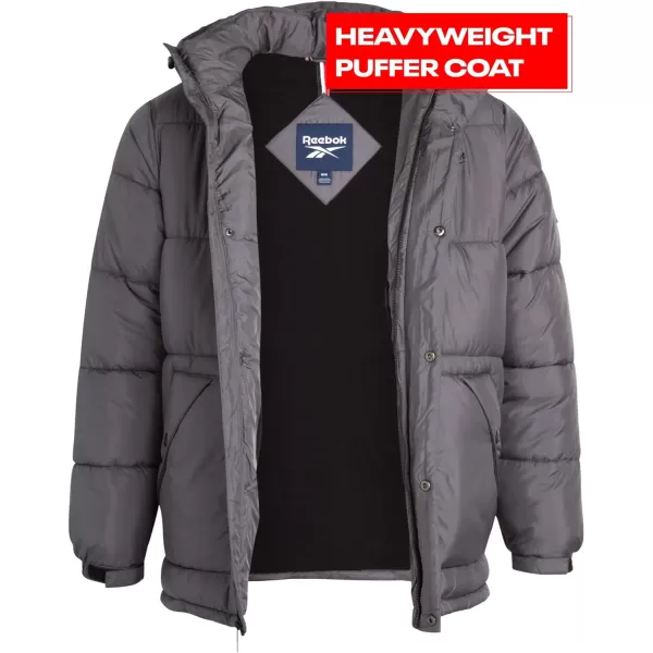 imageReebok Men Winter Jacket  Puffer Parka Coat  Heavyweight Ski Jacket for Men MXXLCharcoal