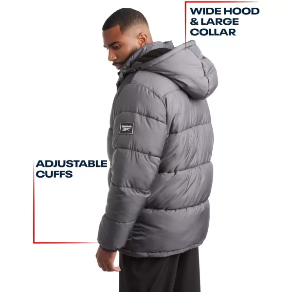 imageReebok Men Winter Jacket  Puffer Parka Coat  Heavyweight Ski Jacket for Men MXXLCharcoal