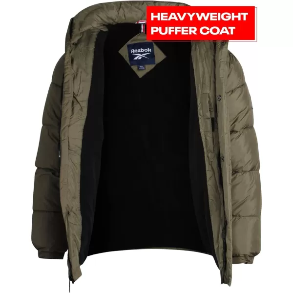 imageReebok Men Winter Jacket  Puffer Parka Coat  Heavyweight Ski Jacket for Men MXXLMilitary