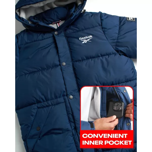 imageReebok Men Winter Jacket  Puffer Parka Coat  Heavyweight Ski Jacket for Men MXXLNorthern Night