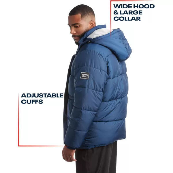 imageReebok Men Winter Jacket  Puffer Parka Coat  Heavyweight Ski Jacket for Men MXXLNorthern Night