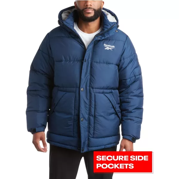 imageReebok Men Winter Jacket  Puffer Parka Coat  Heavyweight Ski Jacket for Men MXXLNorthern Night