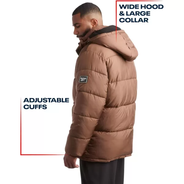 imageReebok Men Winter Jacket  Puffer Parka Coat  Heavyweight Ski Jacket for Men MXXLToffee