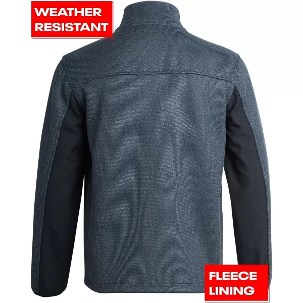 imageReebok Mens Active Sweatshirt  Full Zip Sweater Fleece Jacket for Men  Lightweight Performance Outerwear Coat MXXLCharcoal HeatherBlack