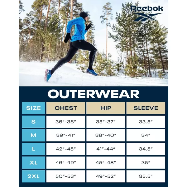 imageReebok Mens Active Sweatshirt  Full Zip Sweater Fleece Jacket for Men  Lightweight Performance Outerwear Coat MXXLNavy HeatherVector Navy