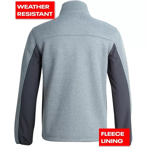 imageReebok Mens Active Sweatshirt  Full Zip Sweater Fleece Jacket for Men  Lightweight Performance Outerwear Coat MXXLPure Grey HeatherCharcoal