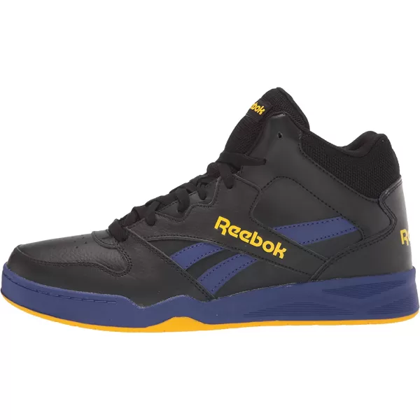 imageReebok Mens Bb4500 Hi 2 SneakerBlackPurpleSolar Gold