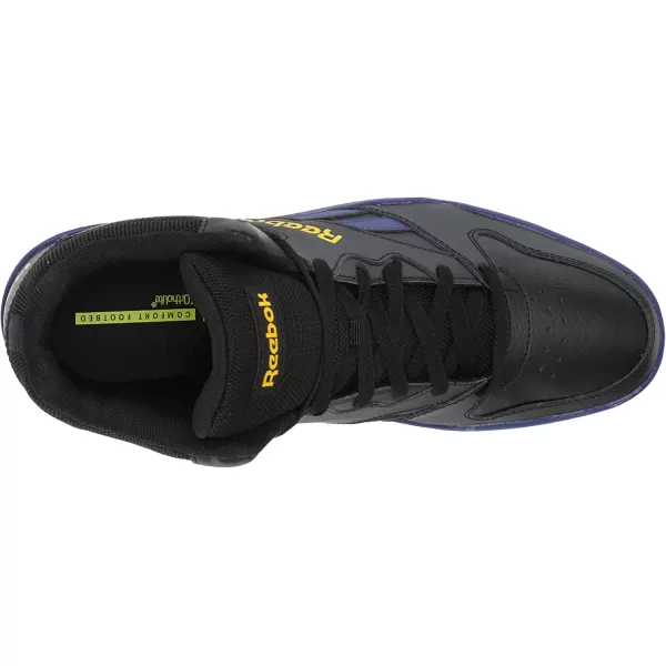 imageReebok Mens Bb4500 Hi 2 SneakerBlackPurpleSolar Gold