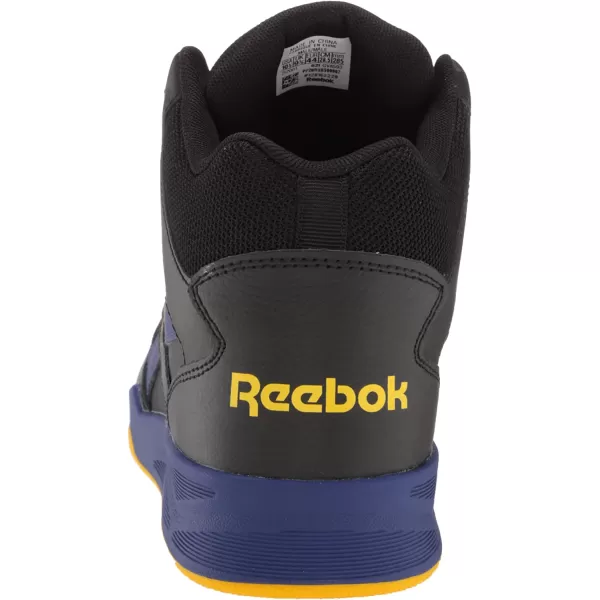 imageReebok Mens Bb4500 Hi 2 SneakerBlackPurpleSolar Gold