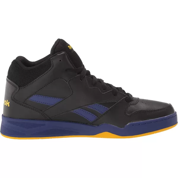 imageReebok Mens Bb4500 Hi 2 SneakerBlackPurpleSolar Gold