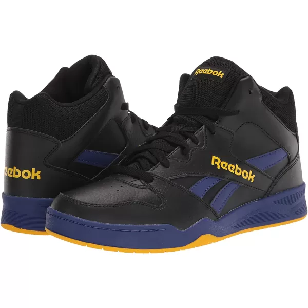imageReebok Mens Bb4500 Hi 2 SneakerBlackPurpleSolar Gold