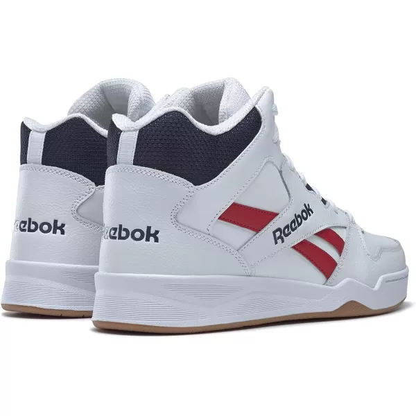 imageReebok Mens Bb4500 Hi 2 SneakerFtwr White Vector Red Vector Navy