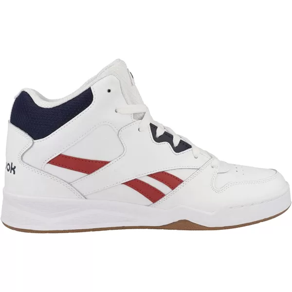 imageReebok Mens Bb4500 Hi 2 SneakerFtwr White Vector Red Vector Navy