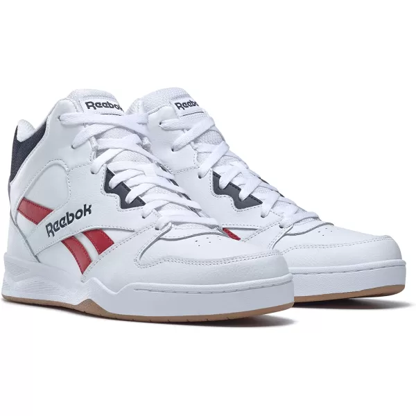 imageReebok Mens Bb4500 Hi 2 SneakerFtwr White Vector Red Vector Navy