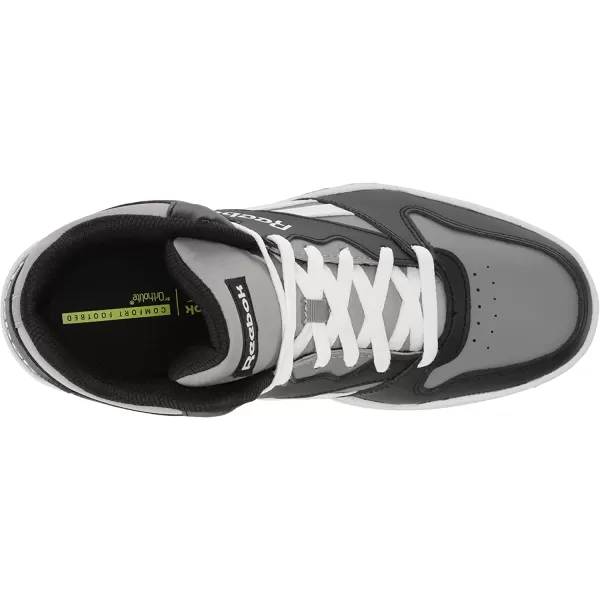 imageReebok Mens Bb4500 Hi 2 SneakerPure GreyBlackWhite