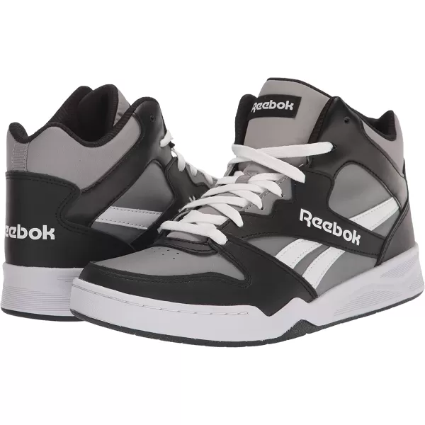 imageReebok Mens Bb4500 Hi 2 SneakerPure GreyBlackWhite
