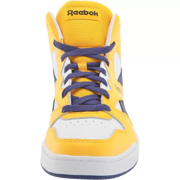 imageReebok Mens Bb4500 Hi 2 SneakerWhiteAlways YellowBold Purple