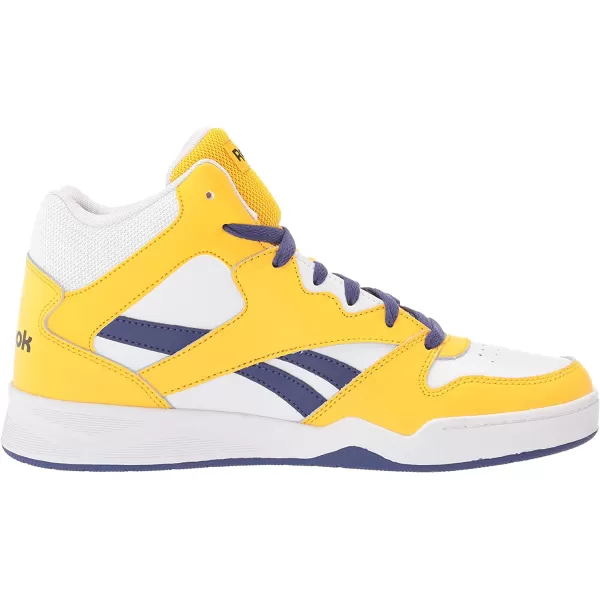 imageReebok Mens Bb4500 Hi 2 SneakerWhiteAlways YellowBold Purple