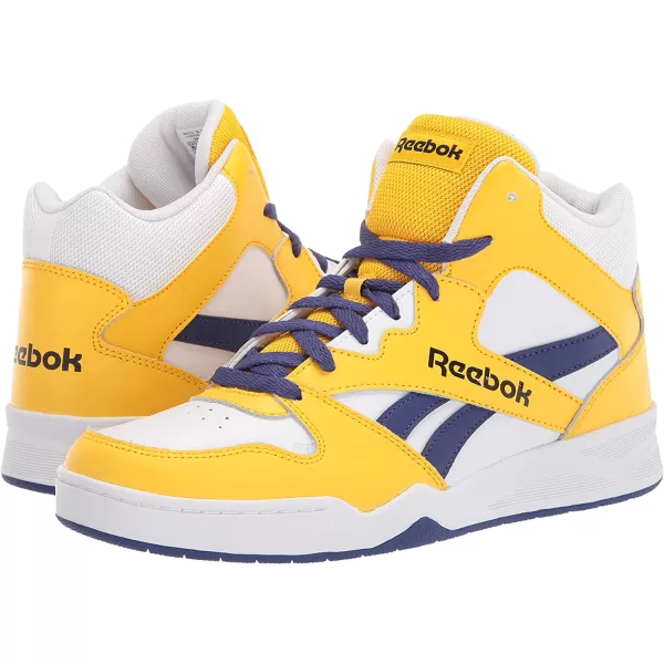 imageReebok Mens Bb4500 Hi 2 SneakerWhiteAlways YellowBold Purple