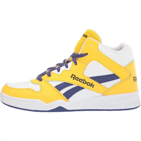 imageReebok Mens Bb4500 Hi 2 SneakerWhiteAlways YellowBold Purple