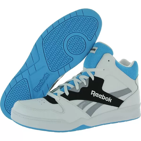 imageReebok Mens Bb4500 Hi 2 SneakerWhiteBright CyanBlack