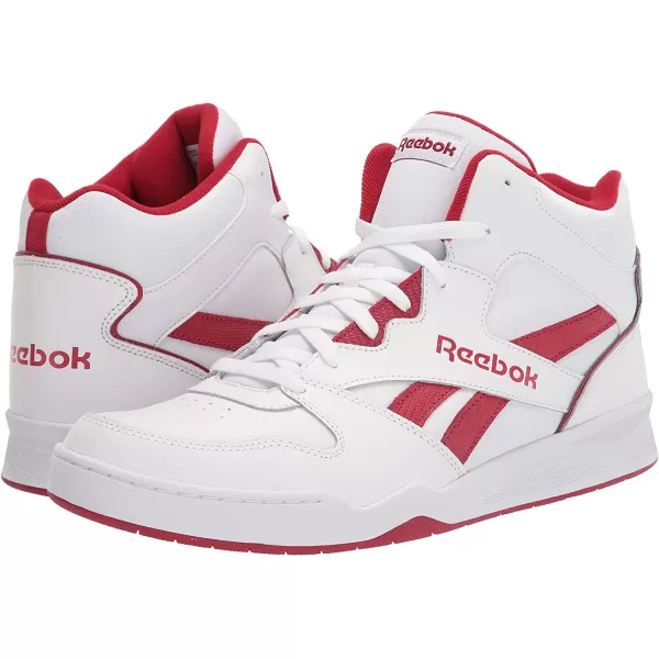 imageReebok Mens Bb4500 Hi 2 SneakerWhiteFlash RedWhite