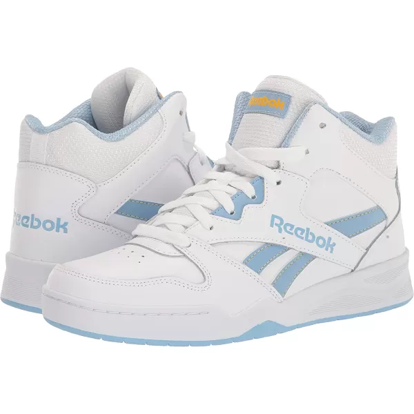 imageReebok Mens Bb4500 Hi 2 SneakerWhiteFluid BlueAlways Yellow