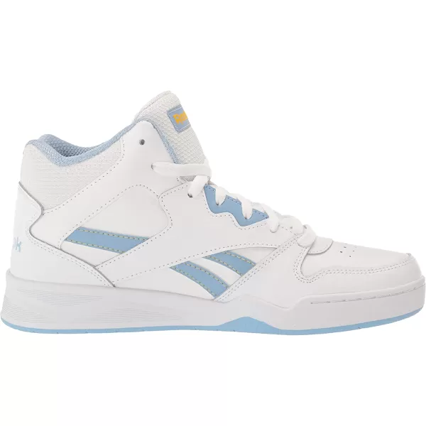 imageReebok Mens Bb4500 Hi 2 SneakerWhiteFluid BlueAlways Yellow