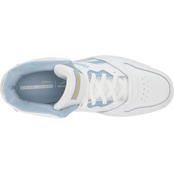imageReebok Mens Bb4500 Hi 2 SneakerWhiteFluid BlueAlways Yellow