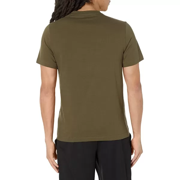 imageReebok Mens Big Logo Tee  Army GreenCamo Logo