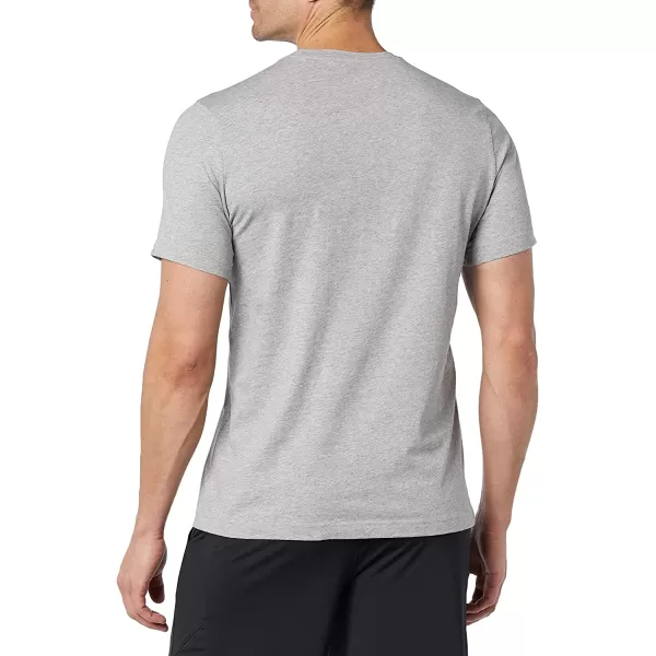 imageReebok Mens Big Logo Tee  Medium Heather GreyCamo Logo
