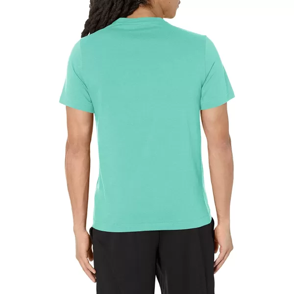 imageReebok Mens Big Logo Tee  Semi Classic TealWhite Logo