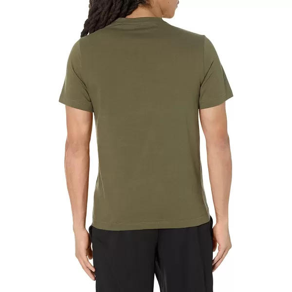 imageReebok Mens Big Logo Tee in Army Green with White Logo