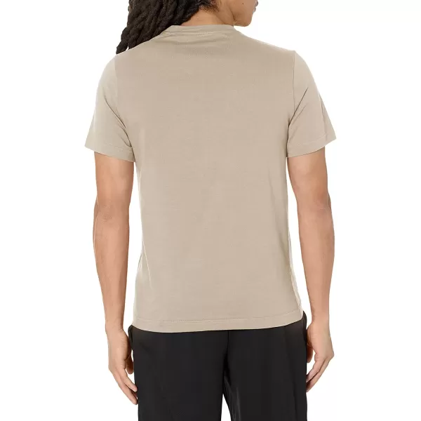 imageReebok Mens Big Logo Tee in Stucco Beige with White Logo