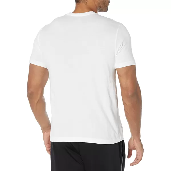 imageReebok Mens Big Logo Tee in White and Vector Blue