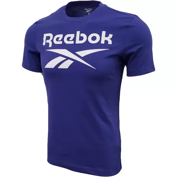 imageReebok Mens Big Logo TeeBold PurpleWhite Logo