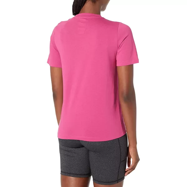 imageReebok Mens Big Logo TeeSemi Proud PinkWhite Logo
