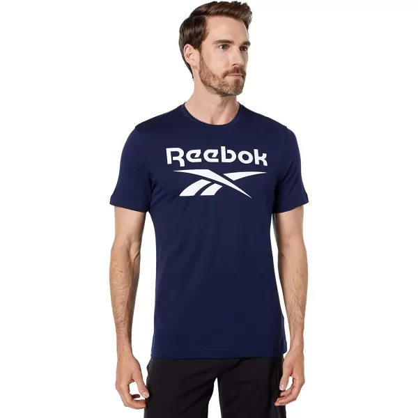 imageReebok Mens Big Logo TeeVector NavyWhite Logo