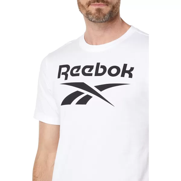 imageReebok Mens Big Logo TeeWhiteBlack Logo