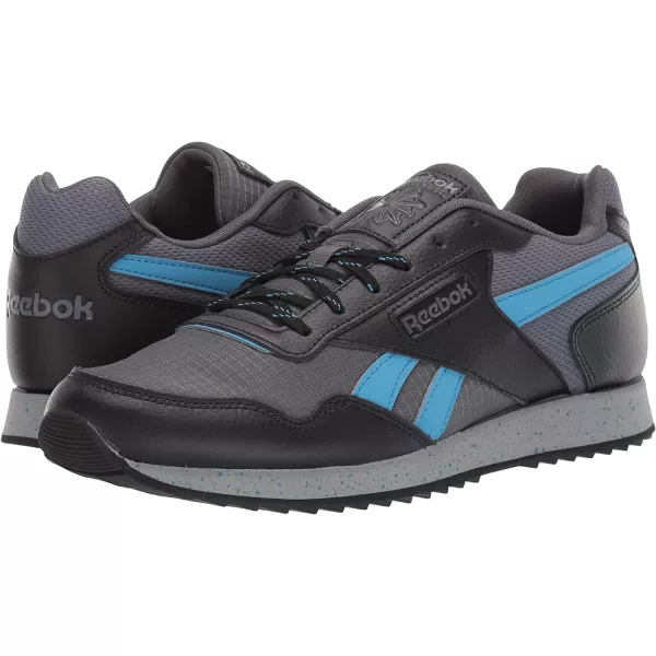 imageReebok Mens Classic Harman Run SneakerBlackCyanGrey