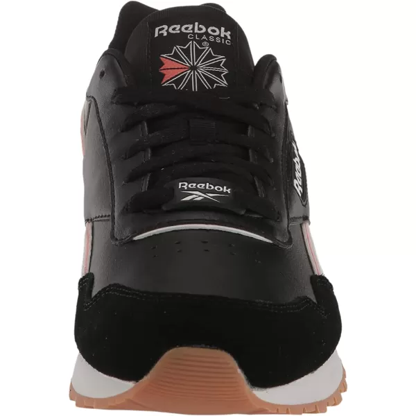 imageReebok Mens Classic Harman Run SneakerBlackWhiteOrange Flare