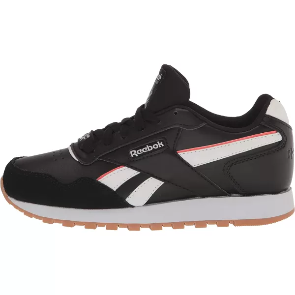 imageReebok Mens Classic Harman Run SneakerBlackWhiteOrange Flare