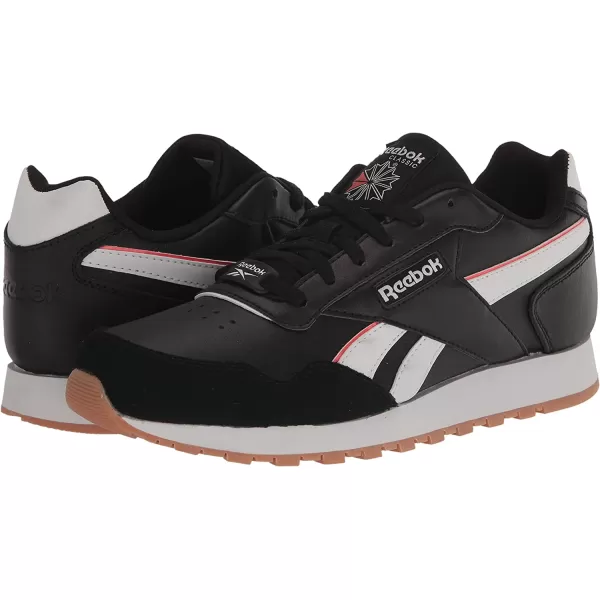 imageReebok Mens Classic Harman Run SneakerBlackWhiteOrange Flare