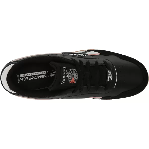 imageReebok Mens Classic Harman Run SneakerBlackWhiteOrange Flare