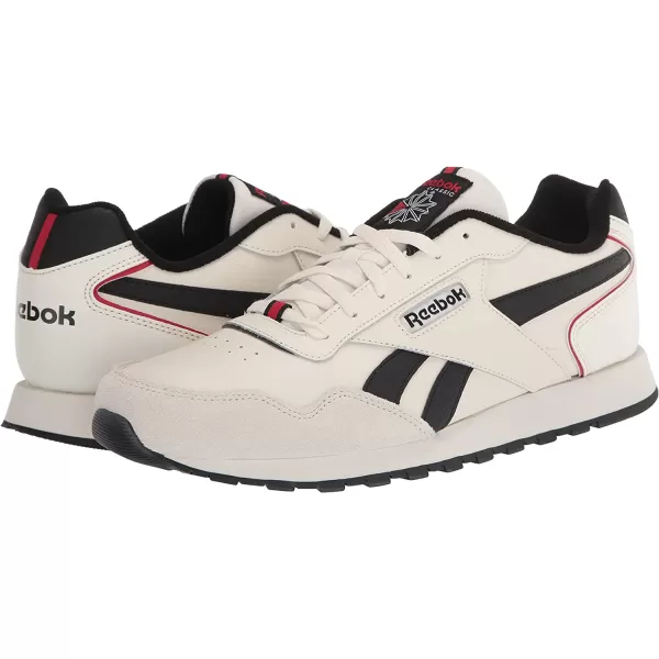 imageReebok Mens Classic Harman Run SneakerChalkBlackVector Red